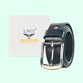 UMTI® Gürtel Herren Ledergürtel aus Büffelleder für Männer 25- (36A) Jeans Echtleder 35mm breit kürzbar Neu